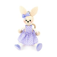Drevená hračka na pružine zajačik dievča